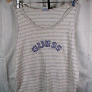 Guess Vintage Embroidered Logo Women’s Tank Top Size Medium